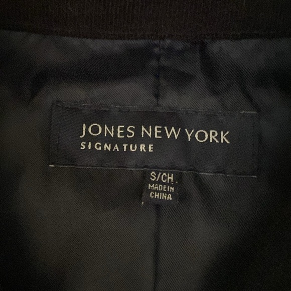 Jones New York Quilted equestrian Navy Jacket Elbow Pads Corduroy Collar Sz S - Picture 15 of 16